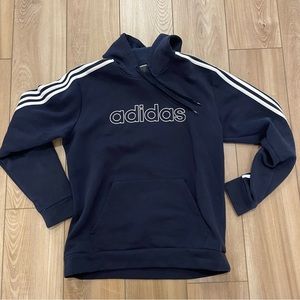 Adidas Men’s Navy Blue Athleisure Hoodie with Sport Stripe